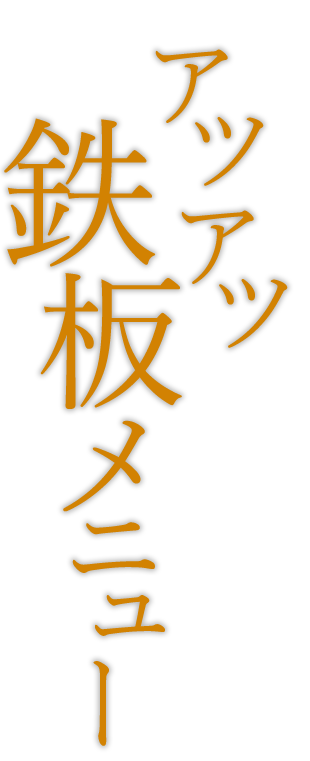 アツアツ鉄板メニュー