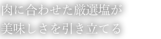 肉に合わせた厳